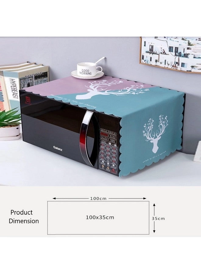 Microwave Oven Cover - 100 x 35 cm Waterproof Serinity Wave Design
