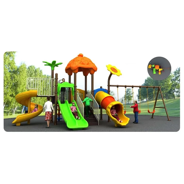 Kids Playground Climbers Swings N Slide - 3+ Multi Colour