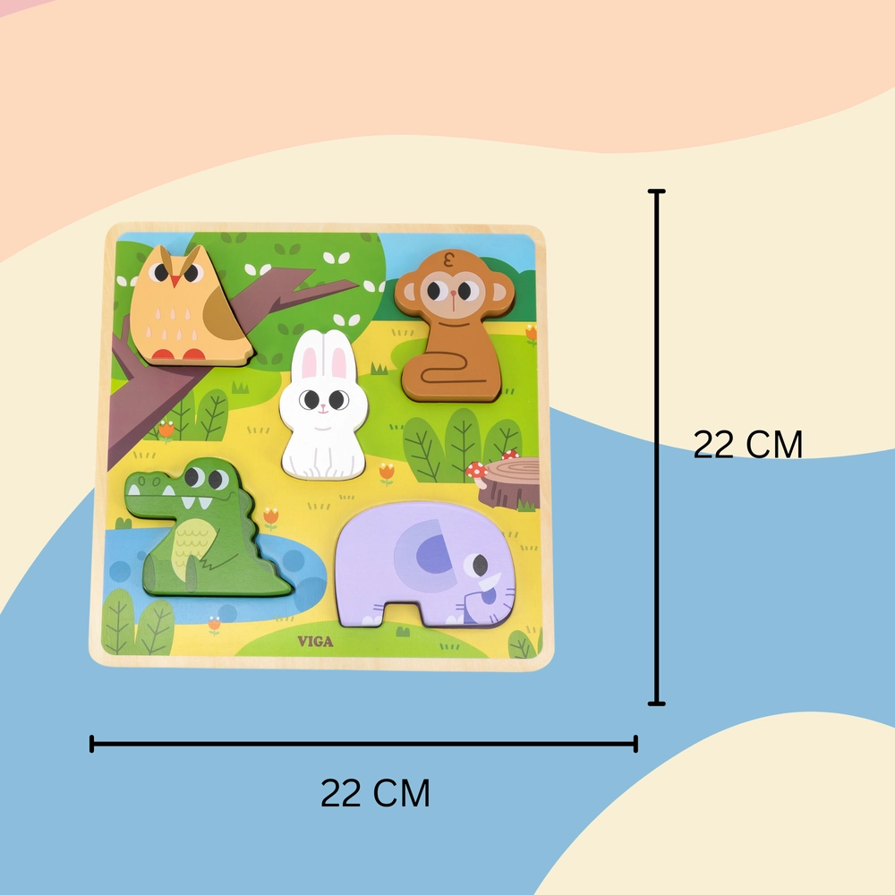 Tactile Puzzle Forest - 18 months 5 pieces