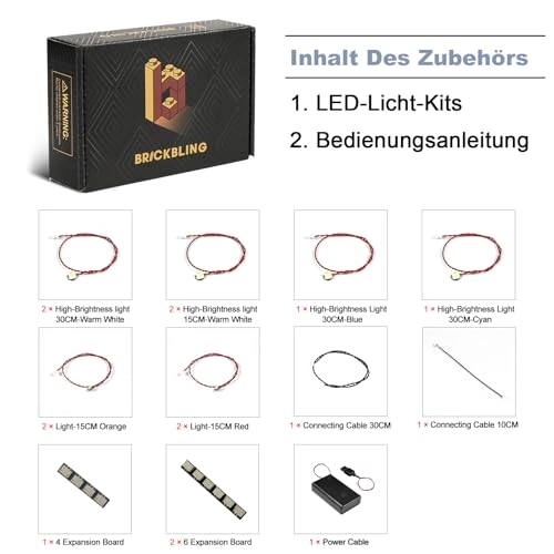 LED Light Set - Compatible with 21273 Yellow red white