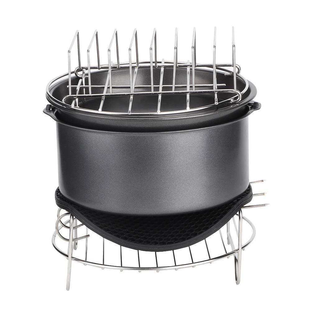 MOGOI Air Fryer Accessories Kit - Stainless Steel, Carbon Steel 7Pcs/Set
