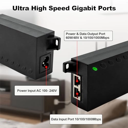 M931-90W - 50VDC 90W 1 PoE port IEEE 802.3af/802.3at/802.3bt 10/100/1000Mbps