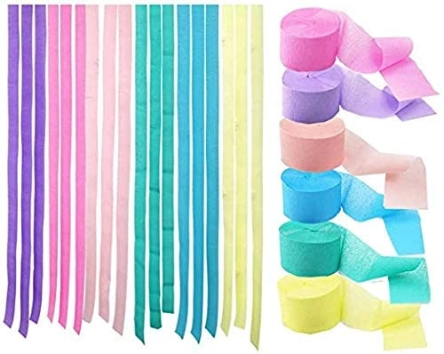 Party Time Trading LLC Paper Streamer - 6 Rolls Wedding Valentines Baby Shower Bachelorette Birthday