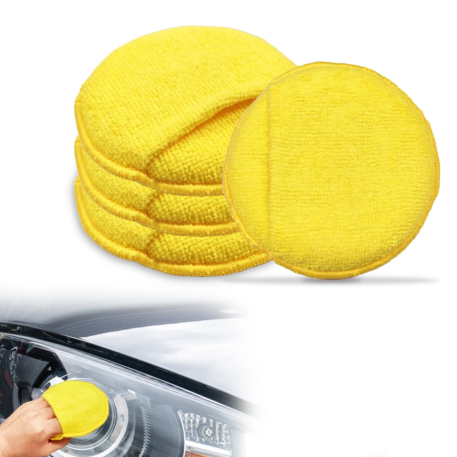Microfiber Car Wax Applicator Pads