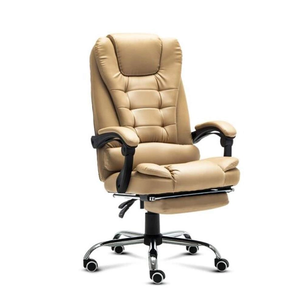 Desk Chair - PU Leather Brown High Back