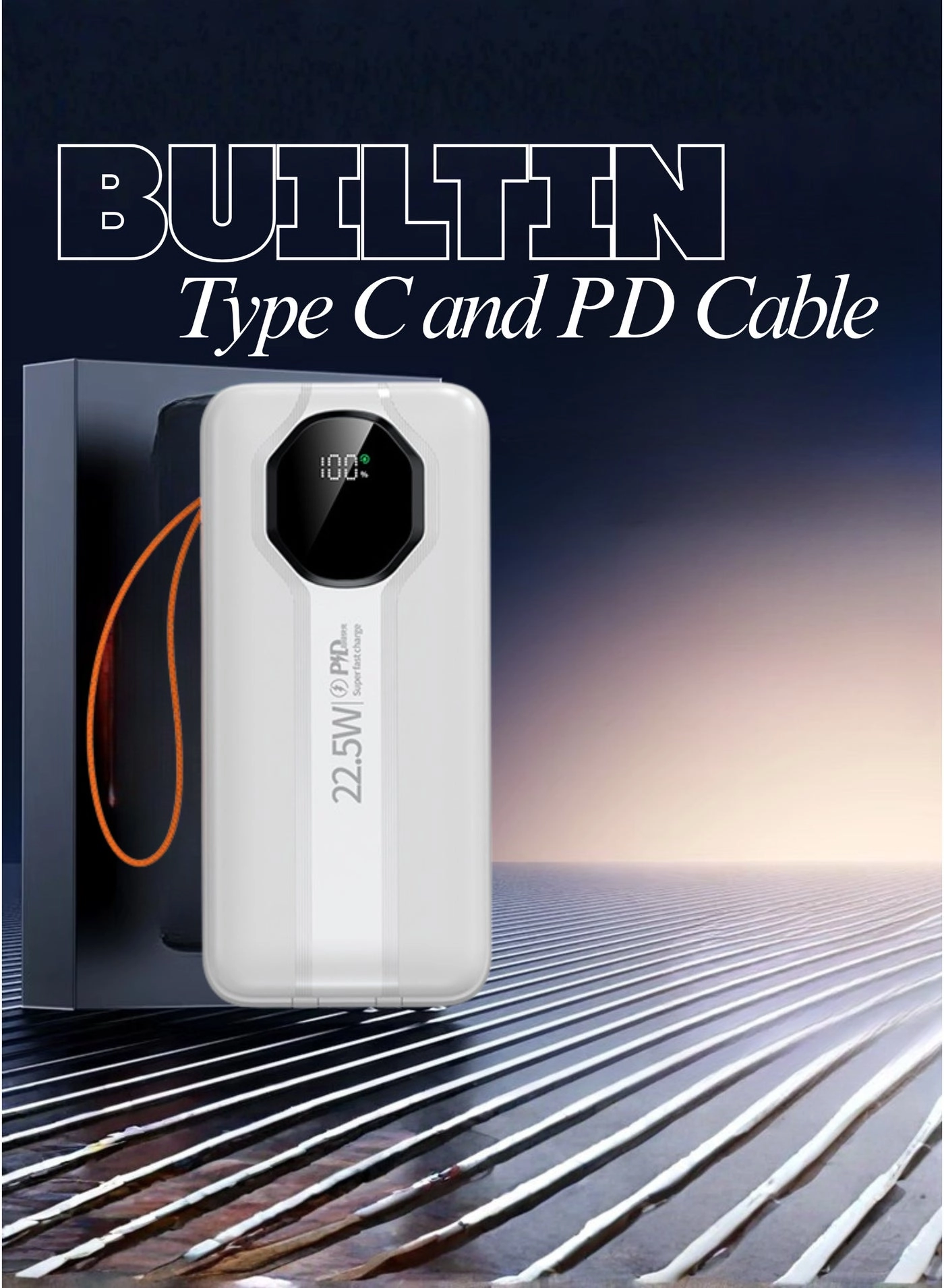 N60 - 50000mAh 22.5W Fast charging 4 USB-A 2 PD