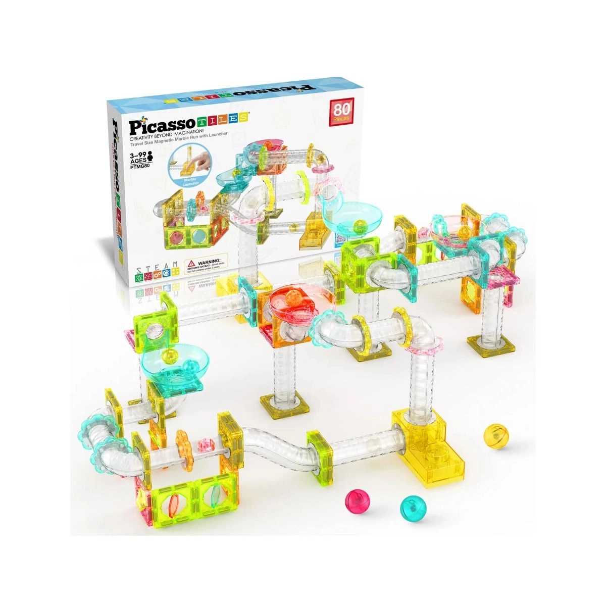 Picasso Magnetic Marble Run - 80 pcs