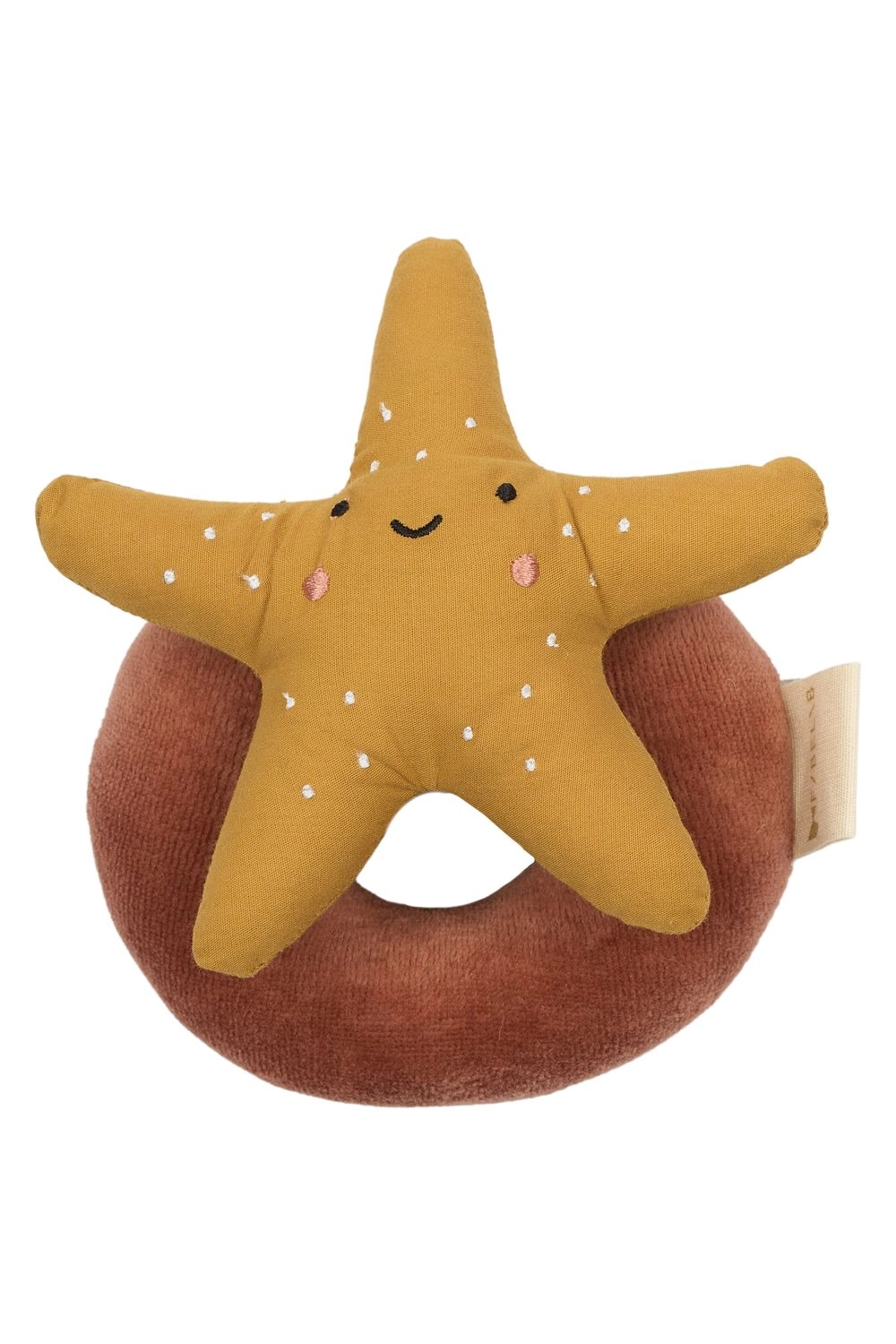 Fabelab Organic Cotton Rattle - 0 month 100% Cotton Organic Starfish