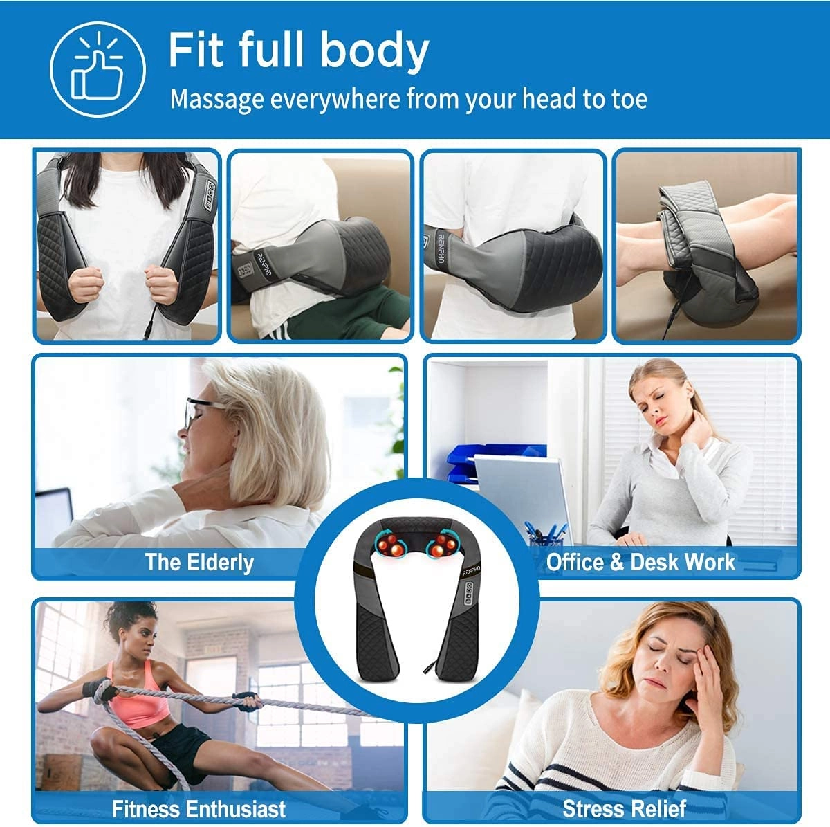 Shiatsu Massager - Back Neck With Heat