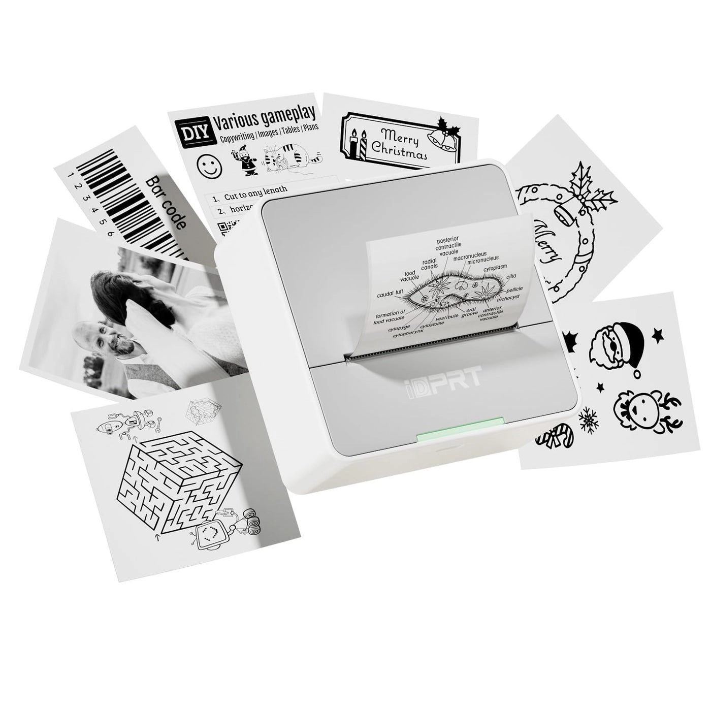 Portable Sticker Maker - Thermal Printer 1 Roll Sticker Paper Blue