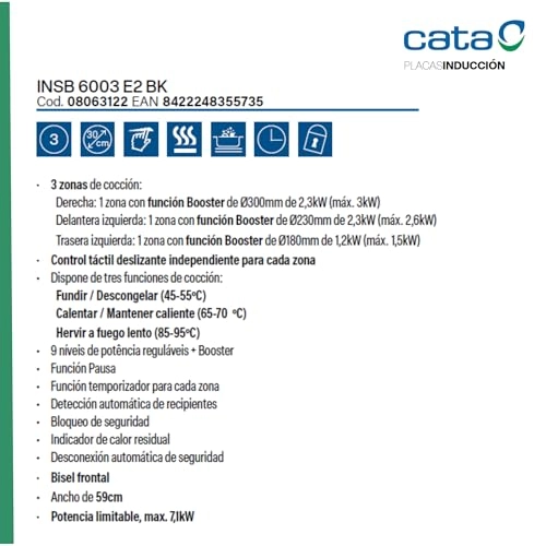 INSB6003E2BK Induction hob