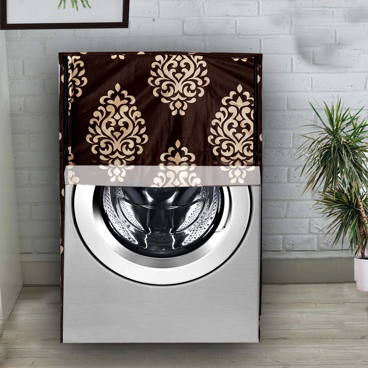 Washing Machine Cover - 6 kg 6.5 kg 7 kg 7.5 kg Brown