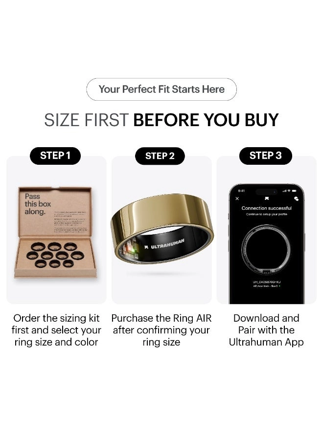 Ring AIR - Size 12 Space Silver