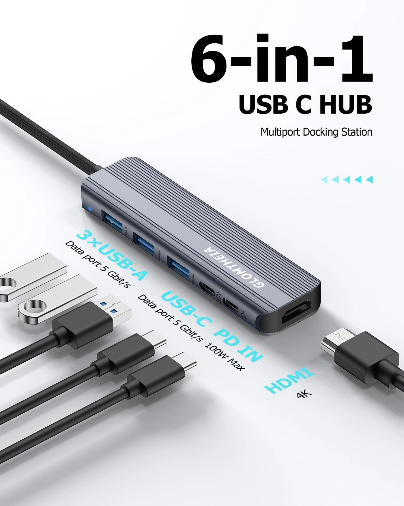 USB C Hub - HDMI 4k@30Hz 100W