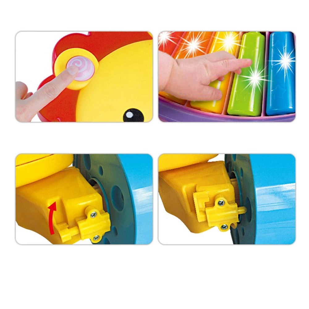 Baby Push Learning Walker - Musical Activity Detachable Play Panel