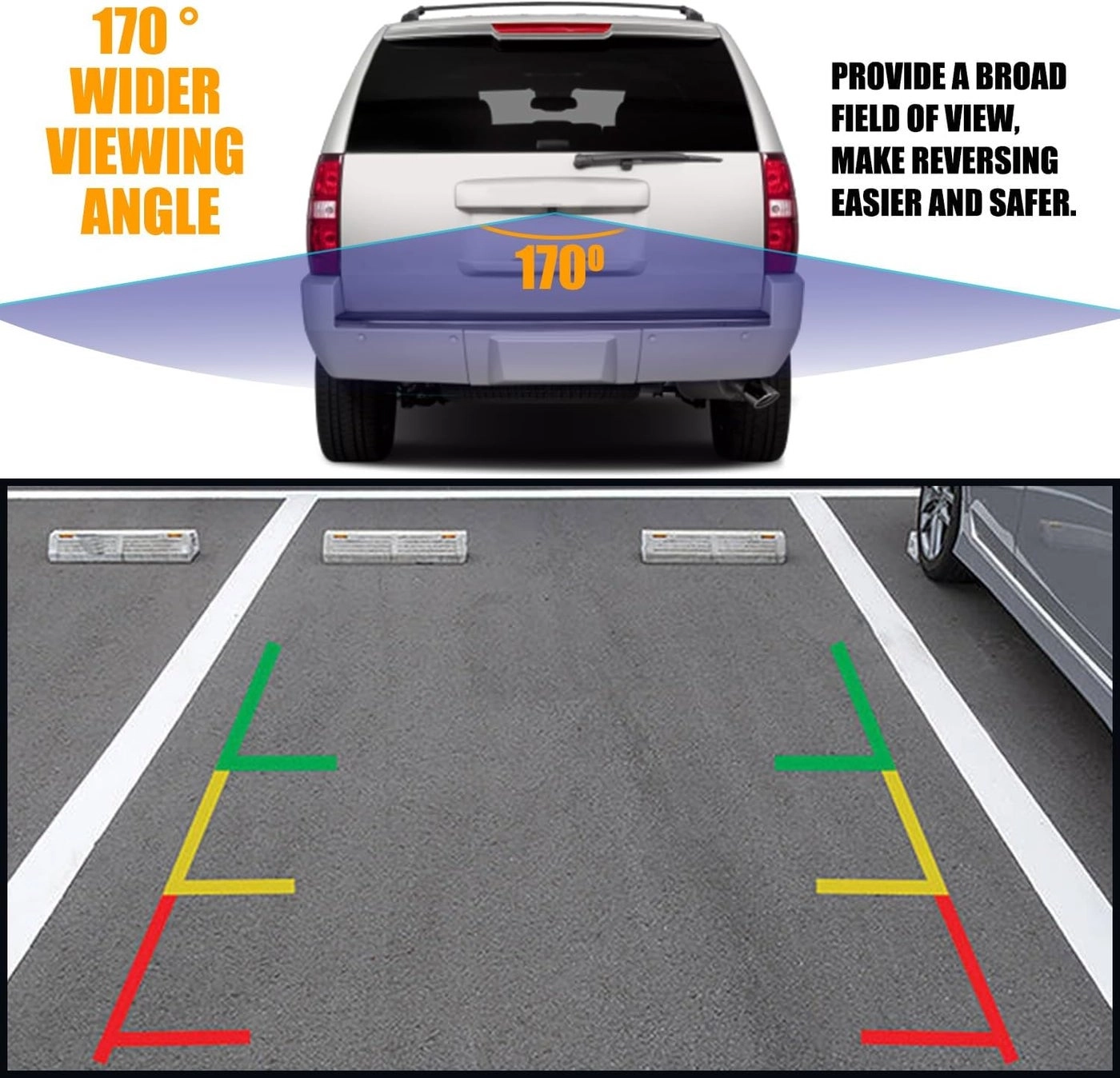 590-076 - Rear View Backup Camera 170° ultra-wide Waterproof