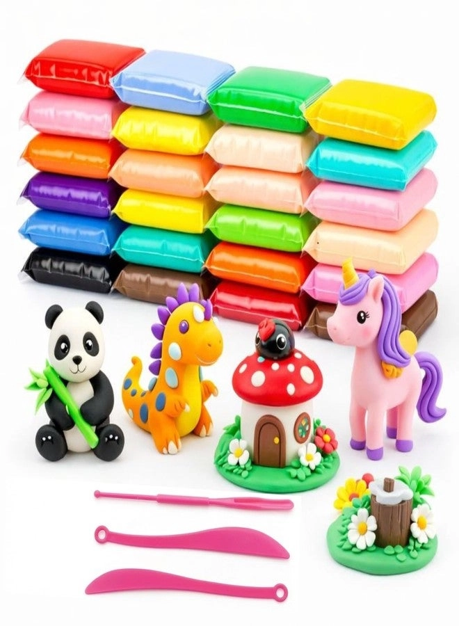 Right Air Dry Clay - Soft Non-Toxic Modeling Clay Set 24pcs.