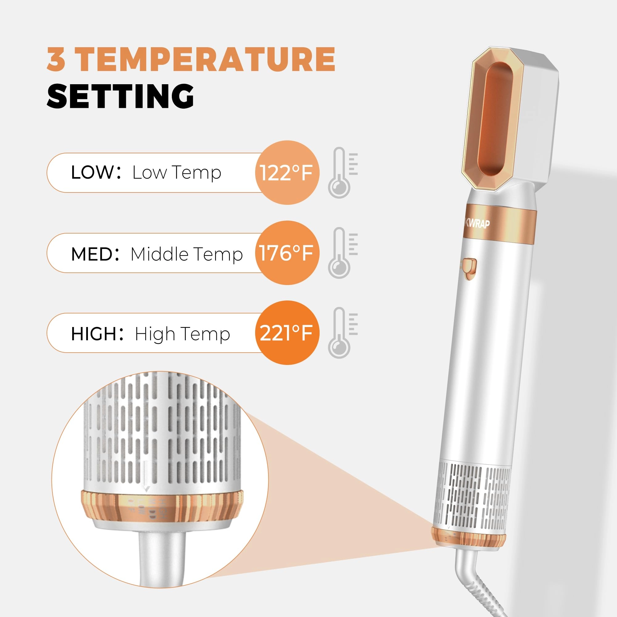 Blow Dryer Brush + Curling Wand + Ionic Hot Air Hair Dryer + Massage Oval Hair Dryer + Left&Right Hair Curlers