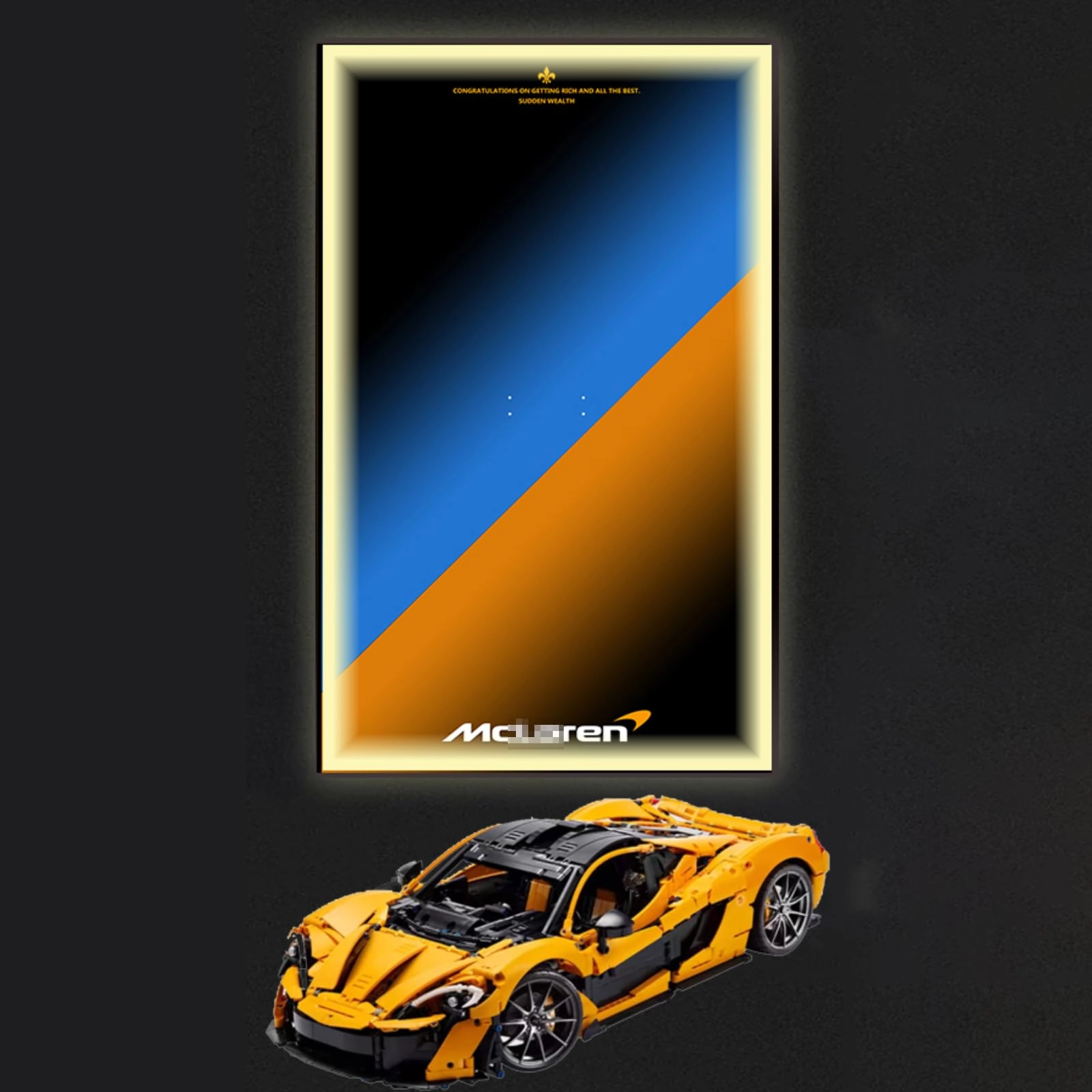 LE-GO Display Wall Mount (42172) - 50 x 80 x 4 cm Acrylic G