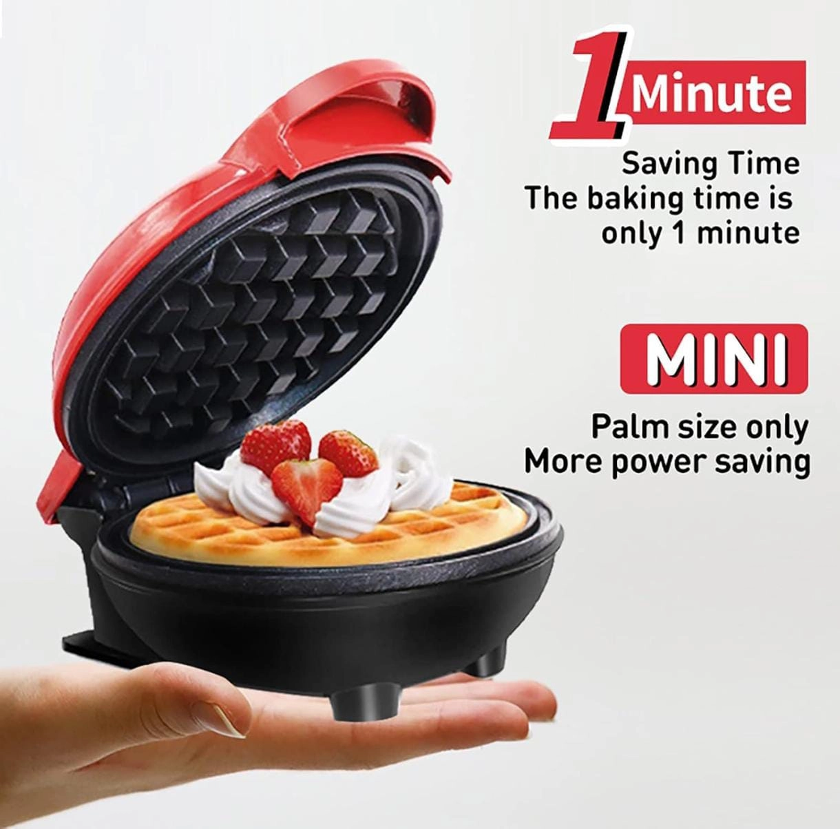 Turkish Coffee Maker - Smart Touch Fast Heating + Mini Waffle & Pancake Maker - Non-Stick Coating