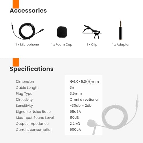 Hi-Gi 3.5mm-Mini-Jack Microphone