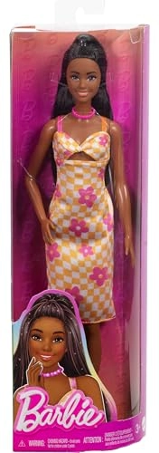 Barbie Fashionistas - Pink And Orange Check Dress