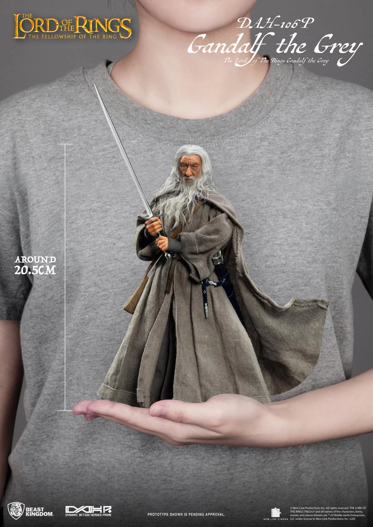 Gandalf the Grey - The Lord of The Rings (10.16 cm) (DAH-106P)