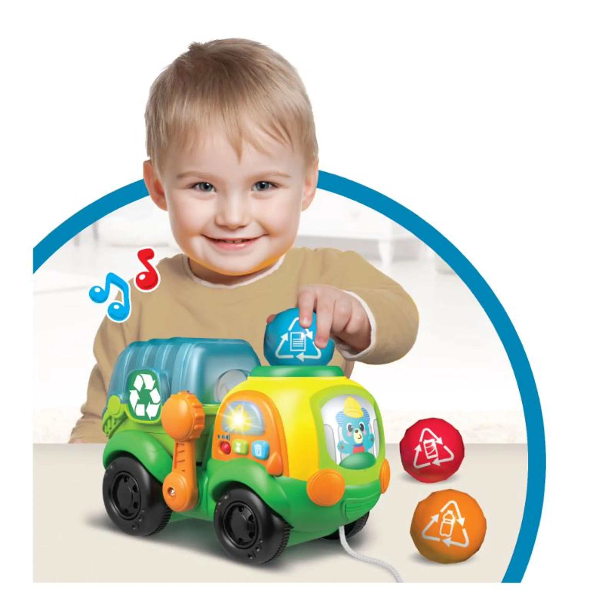 Go Green Pull-along Recycle Truck - 3 pieces