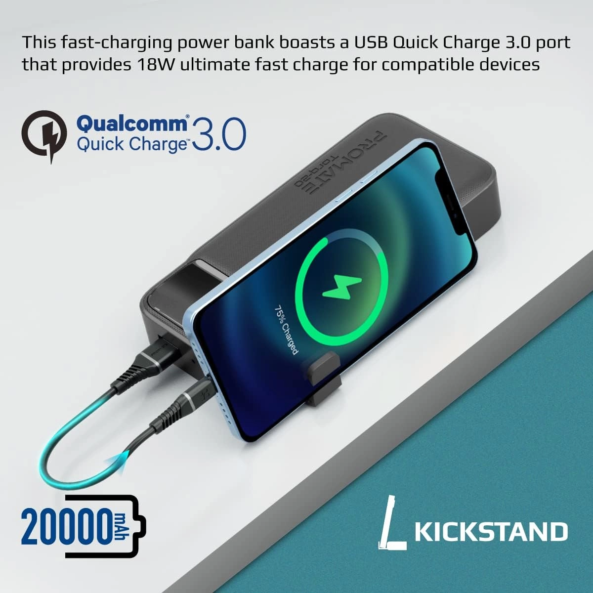 AuraTorq-20 - 20000mAh Fast Charging 15W Wireless