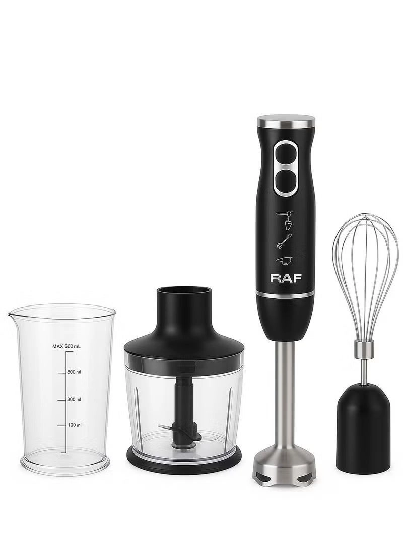 4-in-1 Hand Blender Set - 4-Blade Stainless Steel Chopper & Whisk
