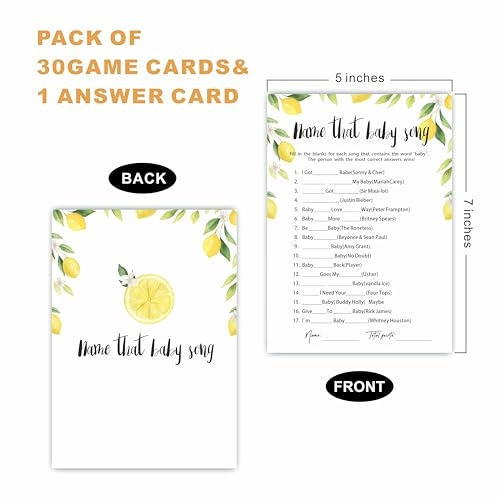 Name That Baby Song - 30 pieces