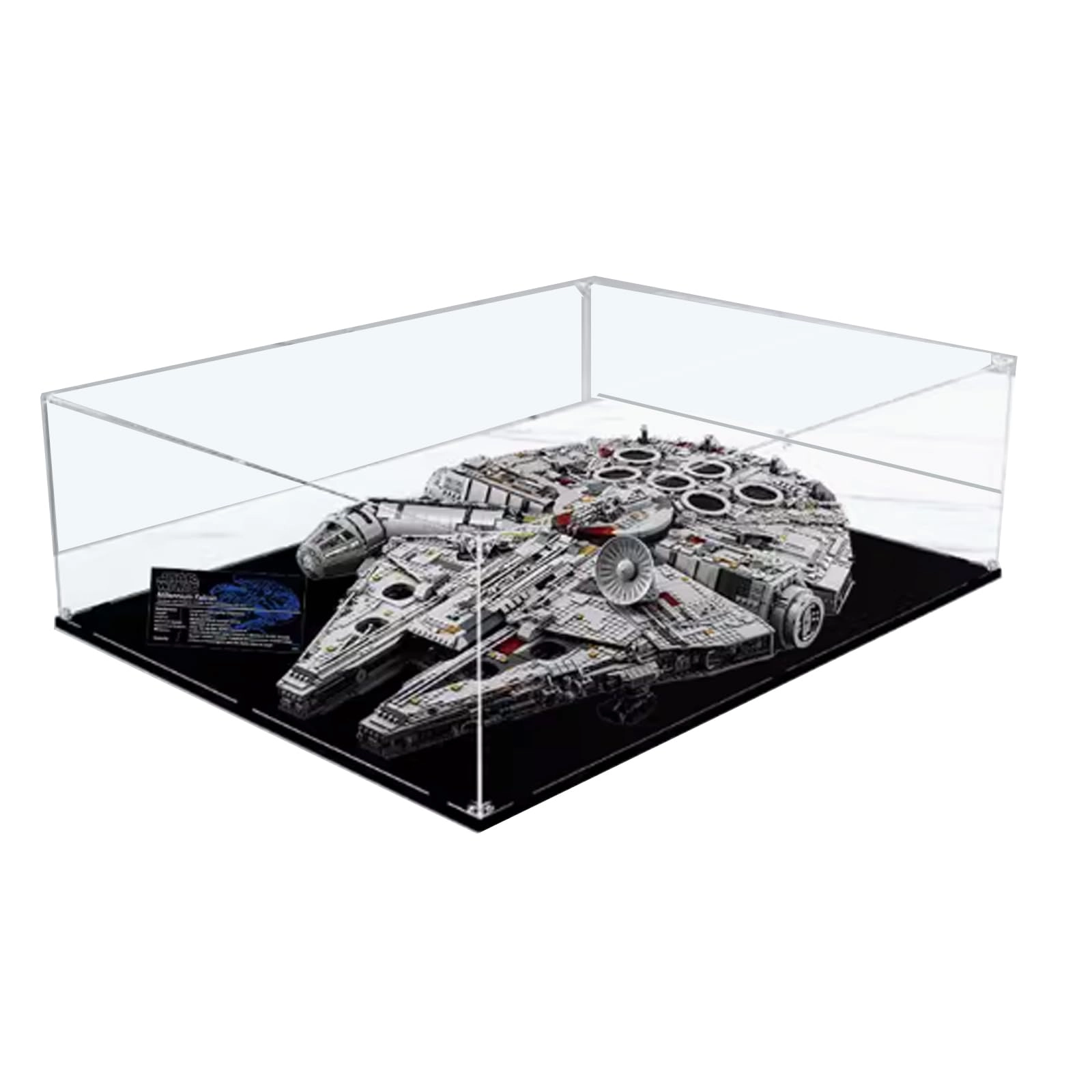 XDHVBES Acrylic Dustproof Display Case - for lego 75192 Ultimate Millennium Falcon 85x65x25cm