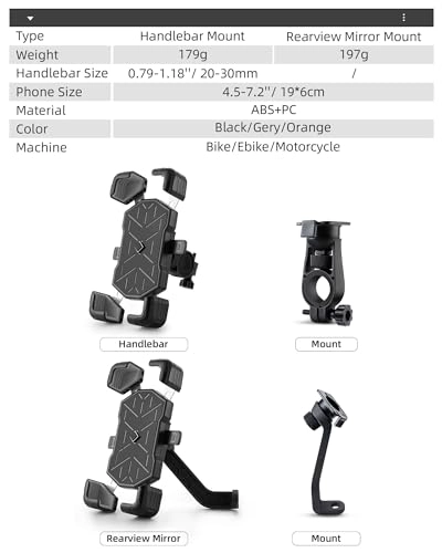 Motorcycle Bike Phone Holder Mount