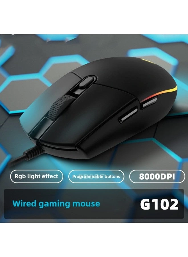 Generic G102 Second-generation RGB Breathing Light E-sports Game Mouse - Wired
