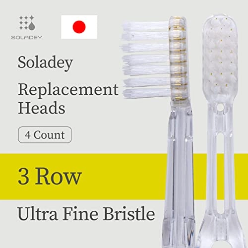 Ionic Toothbrush Replacement Brush Head - 4 Count 3 Row Ultra Fine