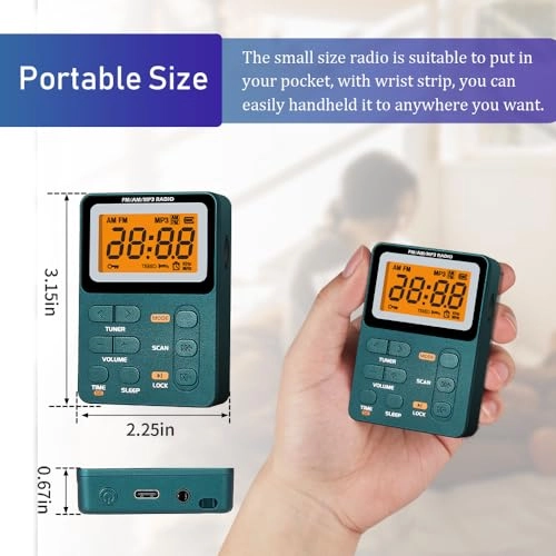 Pocket am fm Radio - Portable