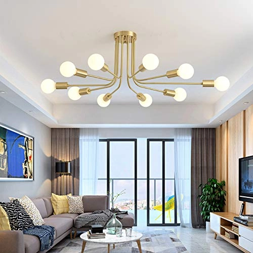 Full Copper Glass Chandelier - 7 Heads 90*27*30cm