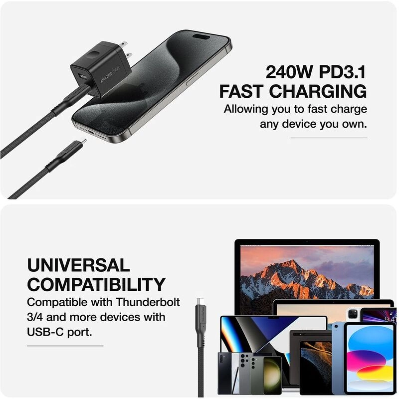 Thunder Pro Cable 240W USB-C to USB-C 1.2m Braided