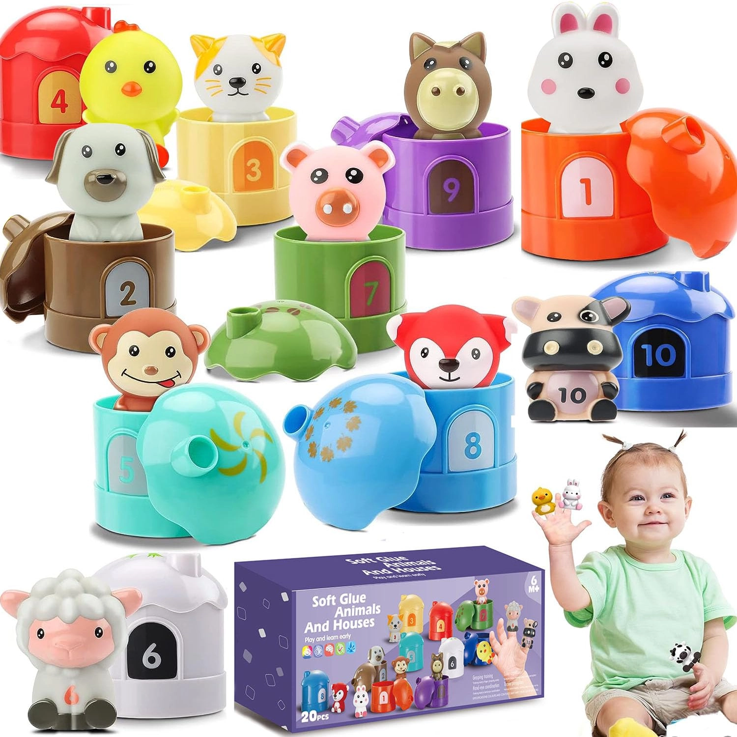 AM ANNA Farm Animals Toy - Toddlers aged 1-3 20 piece(s)