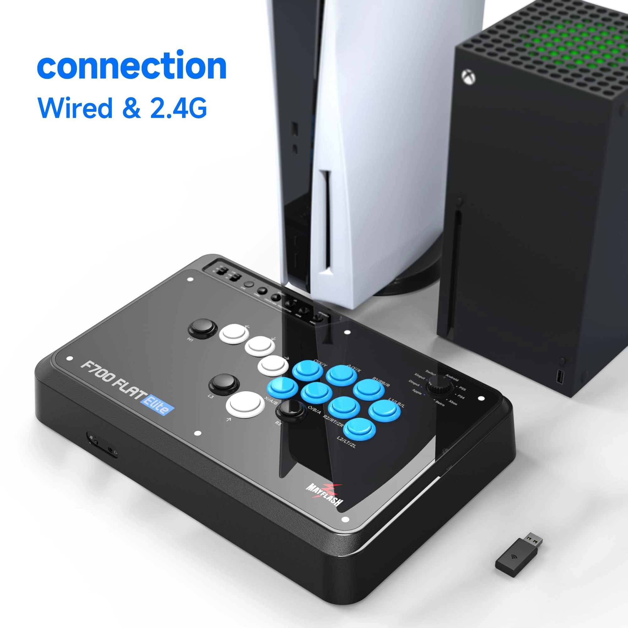 F700FLATELITE - Black PS5 PS4 PC Xbox Series S/X Switch/Switch 2