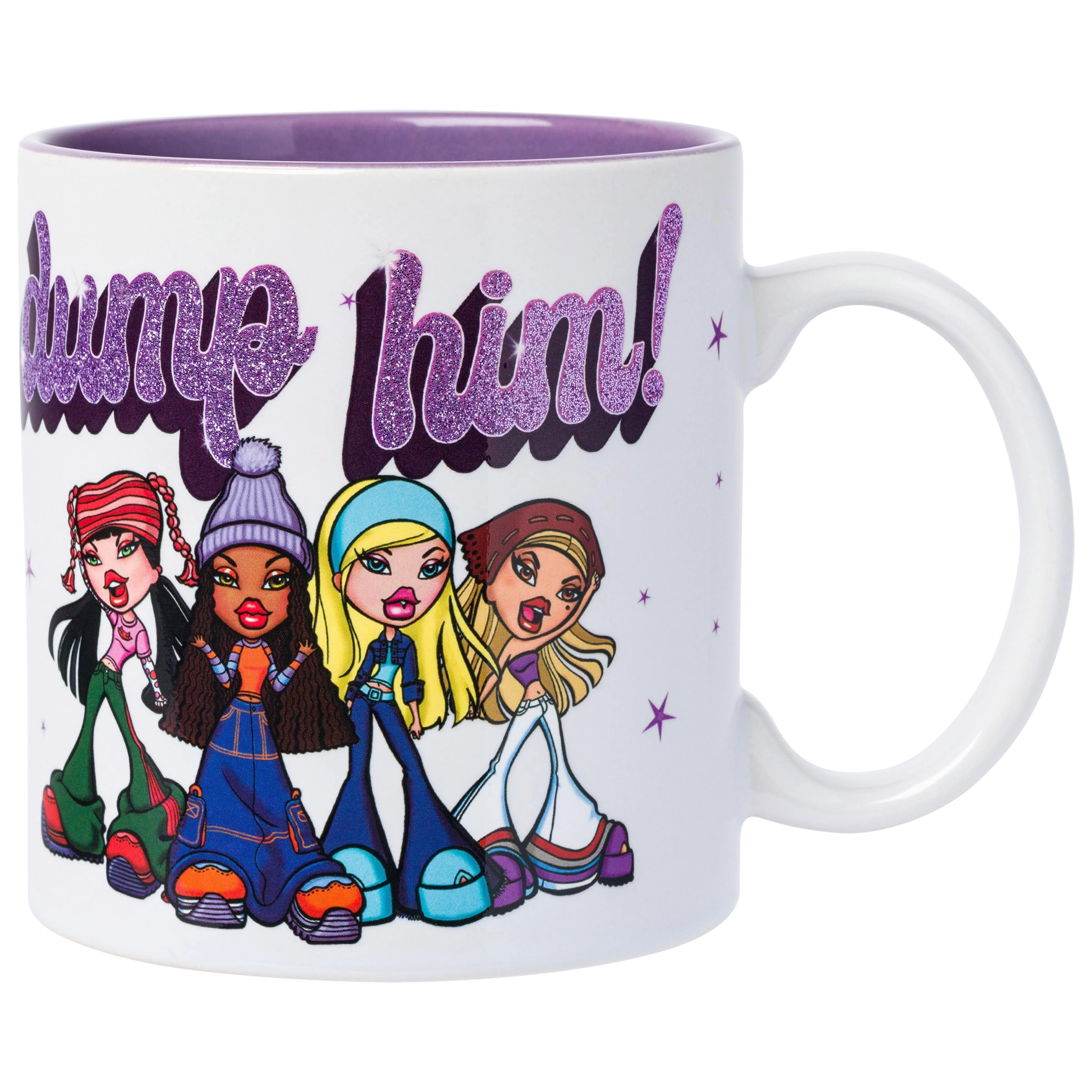 Silver Buffalo Bratz Dump Him Stars Glitter Ceramic Mug - 1 pcs