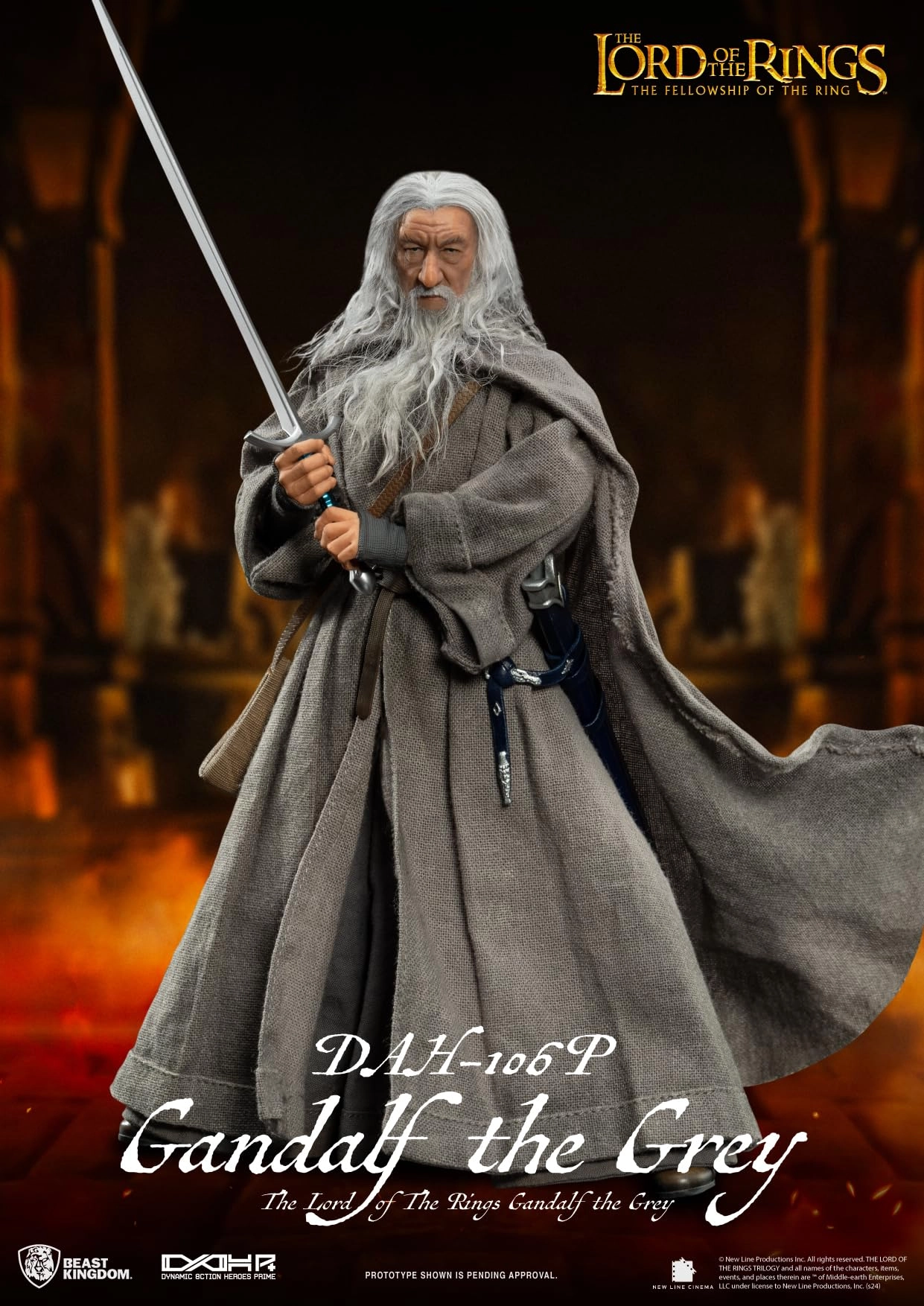 Gandalf the Grey - The Lord of The Rings (10.16 cm) (DAH-106P)