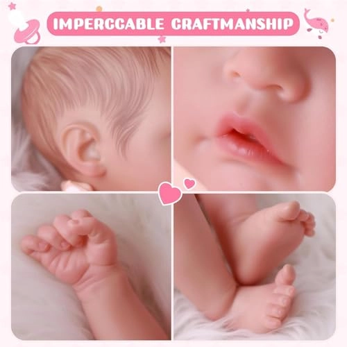 Reborn Baby Doll - 20 Inches Silicone Female Ages 36 months+