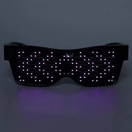 LED Glasses - APP Control USB Charging Pink