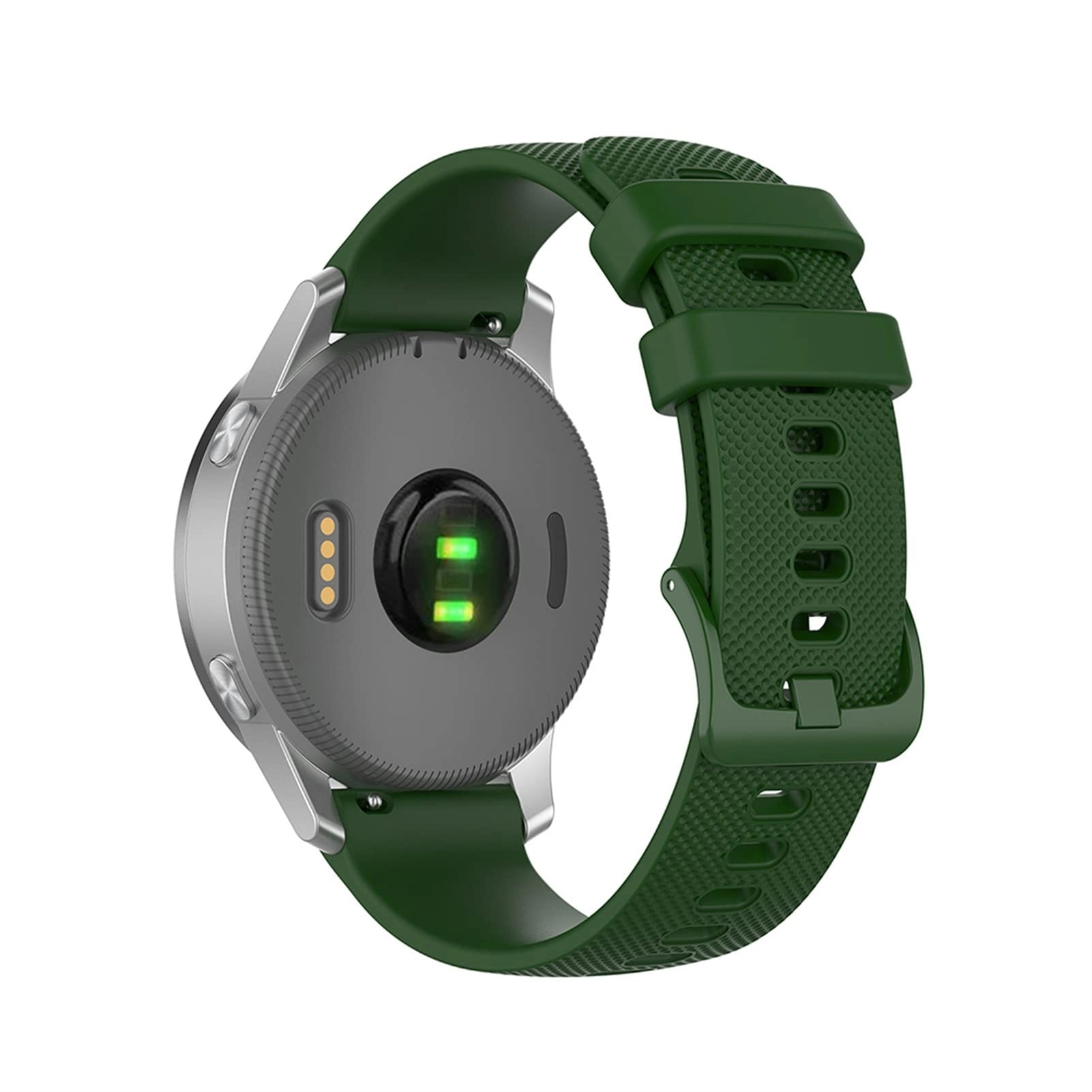 HAODEE Watch Band for Xiaomi GTS/2e/GTS2 Mini/GTR 42mm - Silicone Army Green