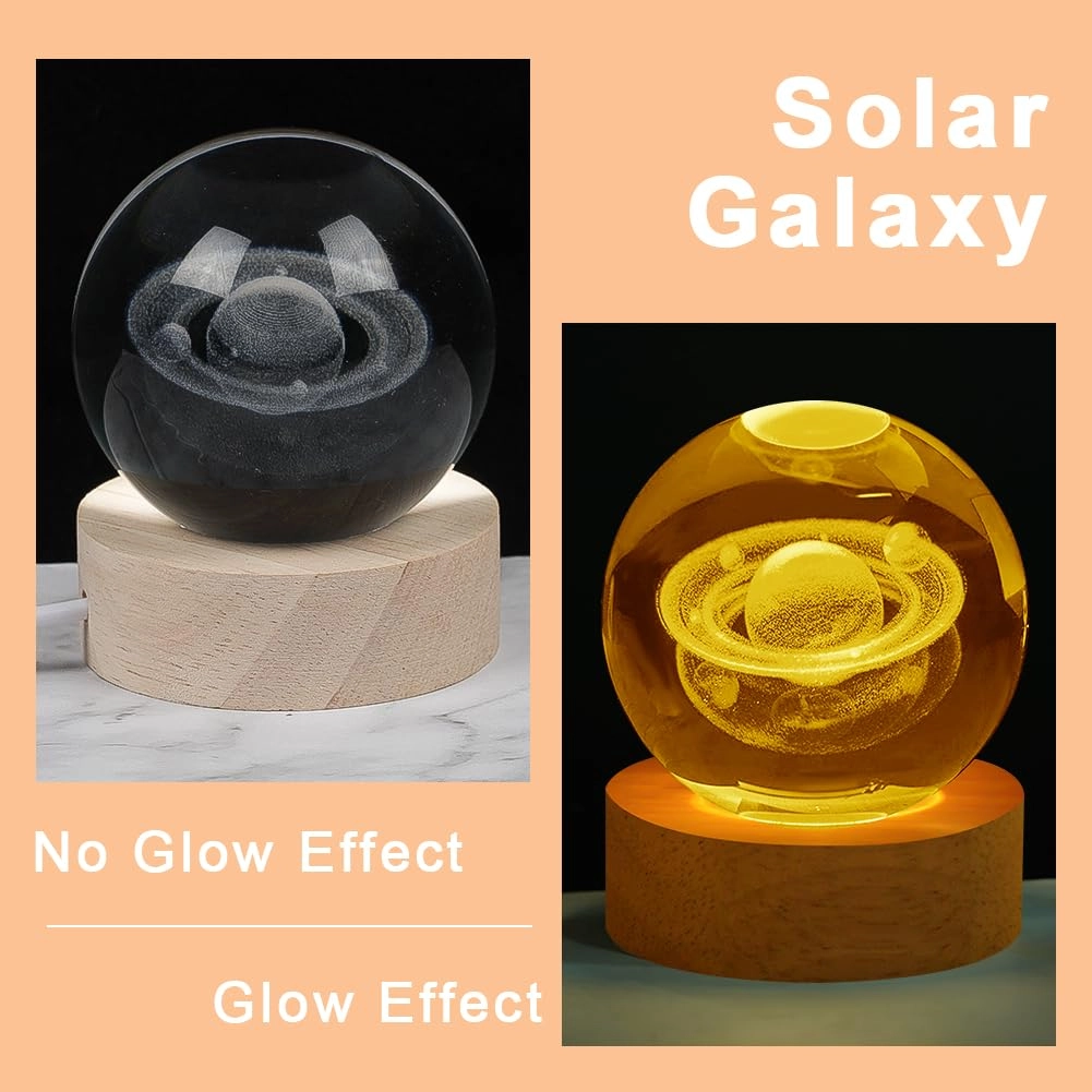 3D Saturn Planet Night Light