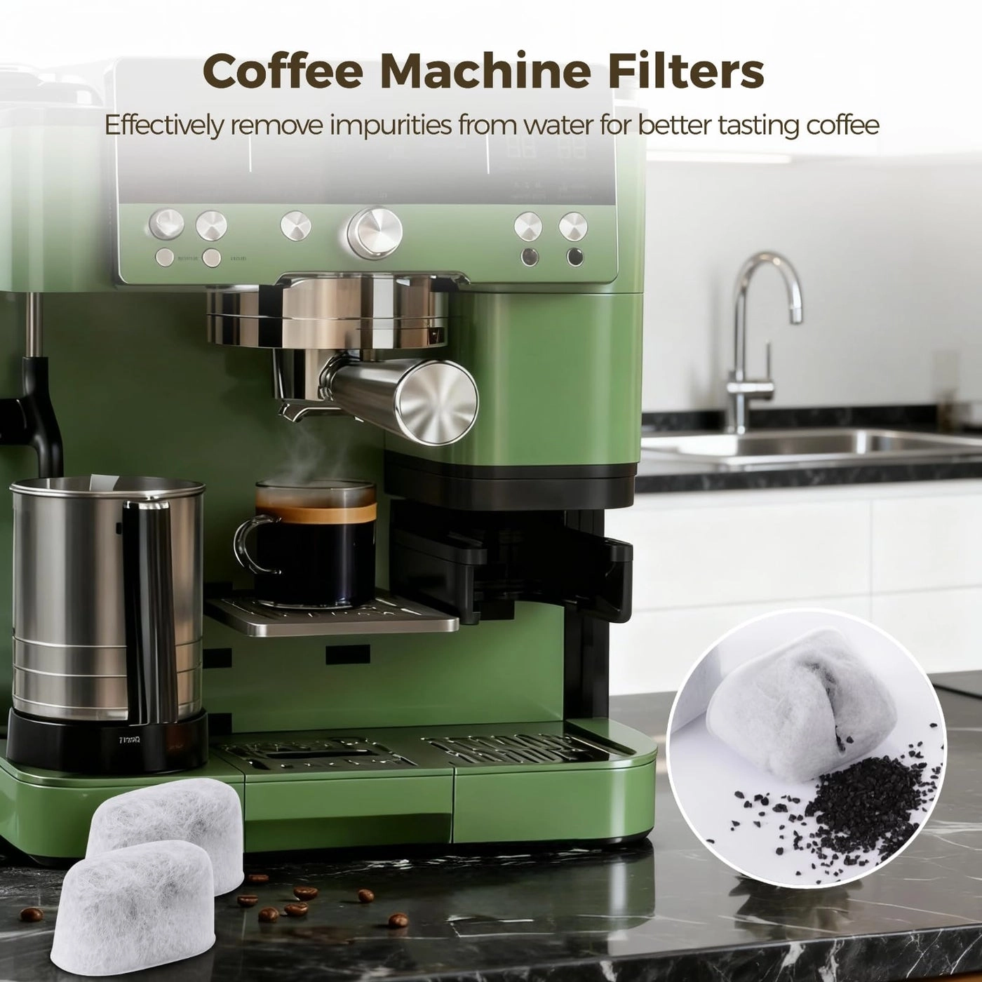Non-Woven Charcoal Water Filter Inserts Pack