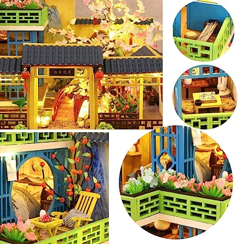 Miniature Villa Dollhouse - Wood DIY LED