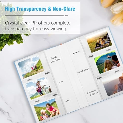 2x3" 180 Pockets Faux Leather Photo Album