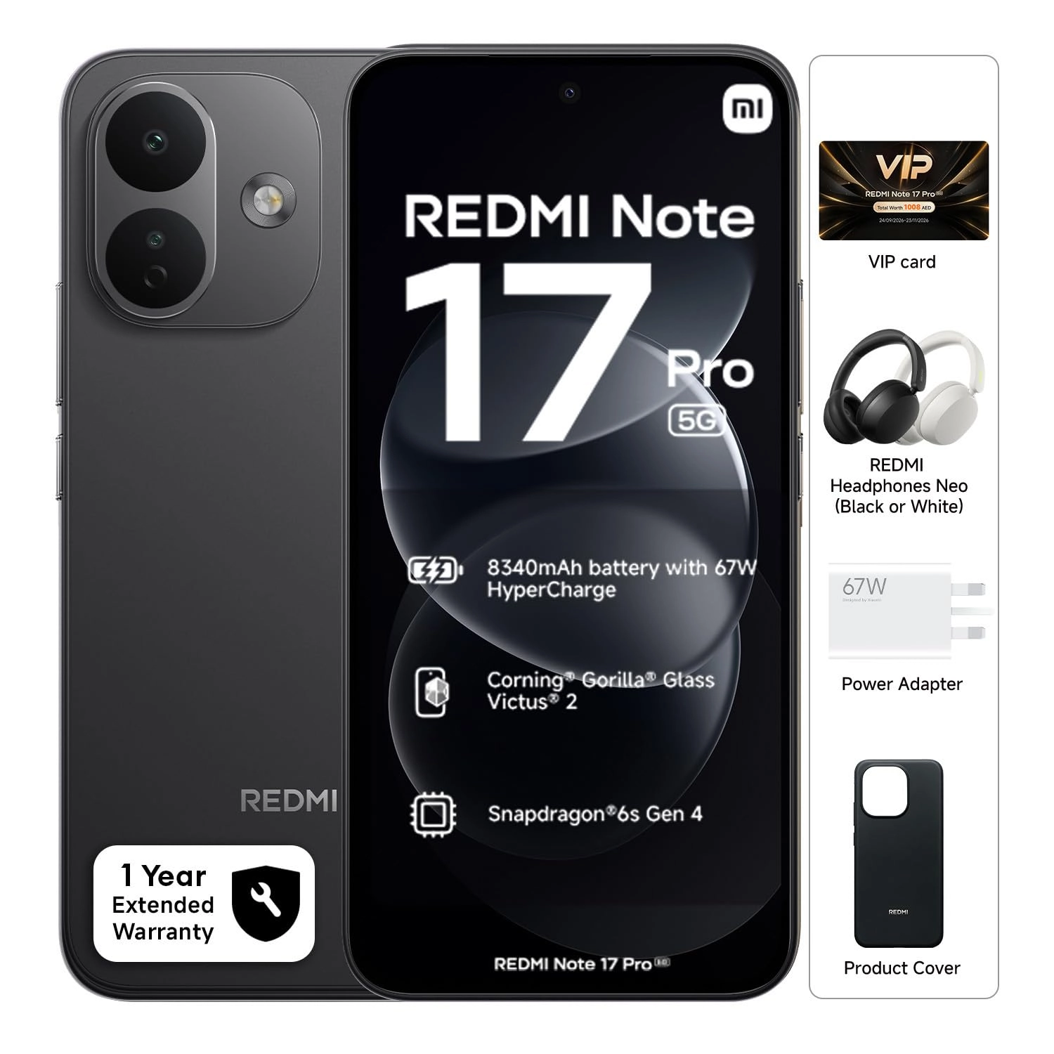 Note 17 pro 6GB 128GB + REDMI Headphones Neo